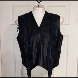 Women’s leather vest